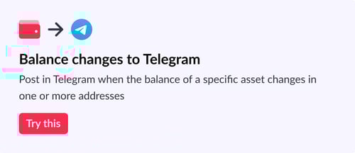 Send balance changes to Telegram