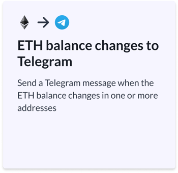 Dispatch Patch template ETH balance changes to Telegram