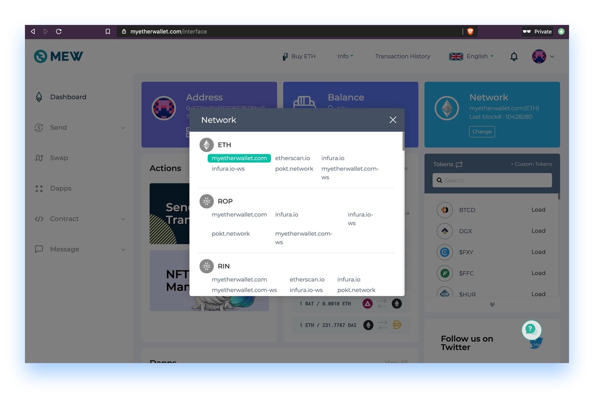 how to change ethereum into zrx myetherwallet