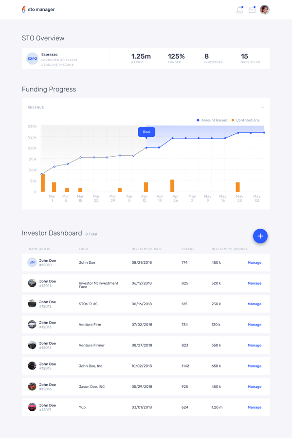 STO Manager Dashboard