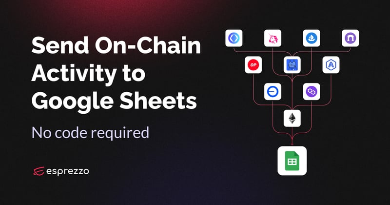 Send on-chain activity to google sheets without code