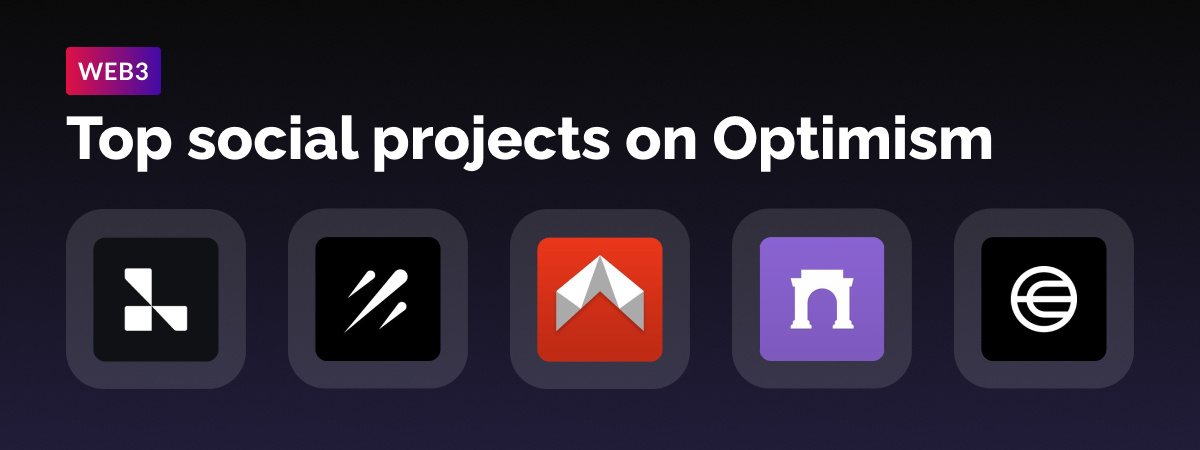 Social projects on Optimism and their logos