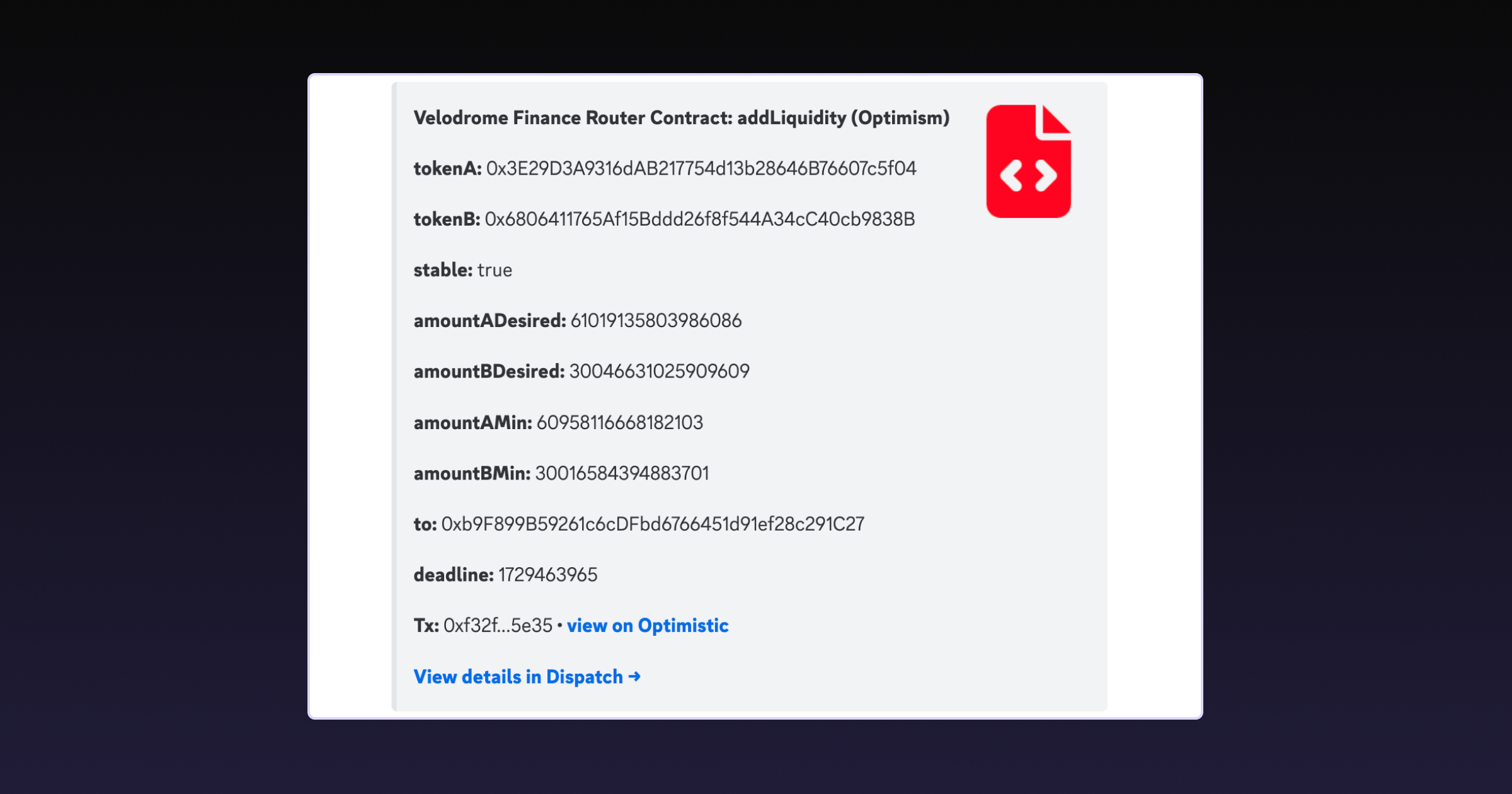 Velodrome-Finance-example-Discord-alert