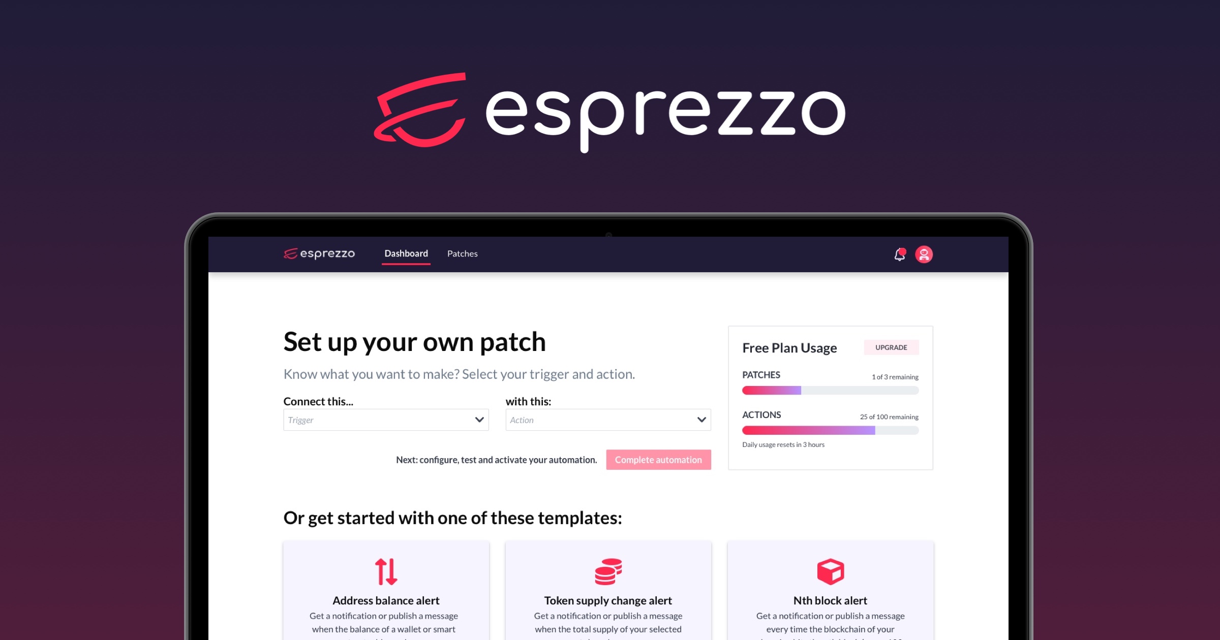 Screen shot of Esprezzo Dispatch web application on a laptop